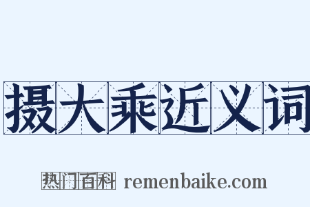 摄大乘近义词是什么意思的图片